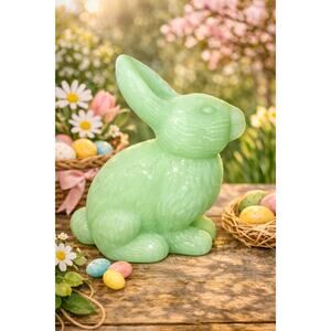 Mosser Glass Jadeite 5.5" sitting Bunny 190J
